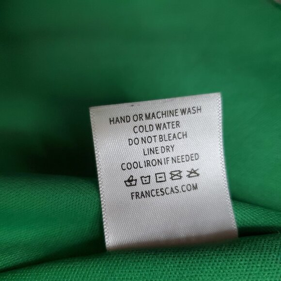 Mi Ami Size L Green Floral Wrap Dress Lined Flirty Flouncy Fabric Flutter Sleeve - Picture 5 of 13